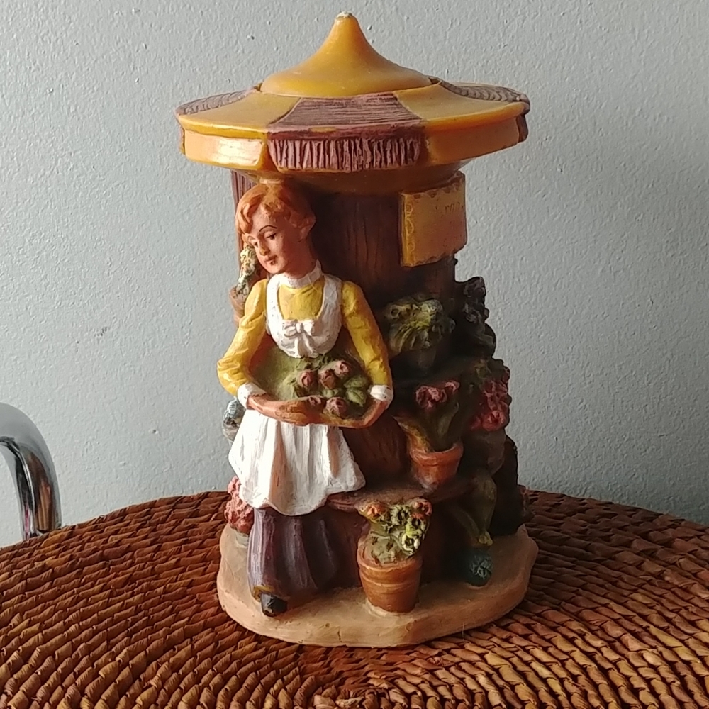 Vintage hand carved German candle